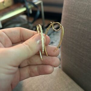 Nadri Gold and crystal earrings